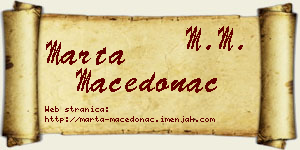 Marta Macedonac vizit kartica